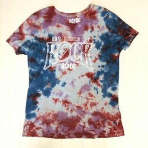 AC/DC Let There Be Rock Red White & Blue Tie Dye